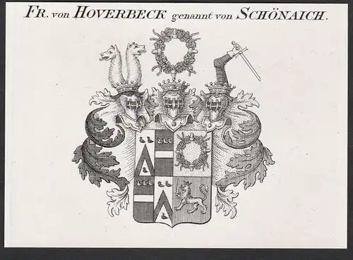 Fr. von Hoverbeck genannt von Schönaich - Wappen coat of arms