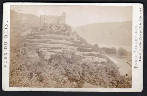 Vues du Rhin. Ruine Falkenburg.  - Ruine Falkenburg Nordrhein-Westfalen Foto Photo Fotografie photograph CDV