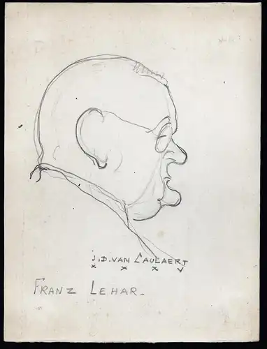 Franz Lehar - Franz Lehar (1870-1948) composer Komponist compositeur caricature Karikatur Portrait
