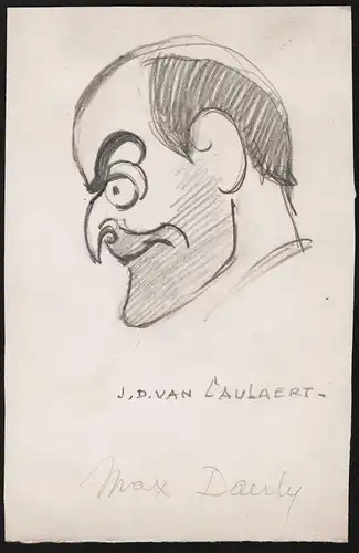 Max Daerly - Max Dearly (1874-1942) Film cinema acteur actor caricature Karikatur Portrait
