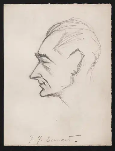 J. J. Bernard - Jean-Jacques Bernard (1888-1972) playwright romancier dramaturge Portrait