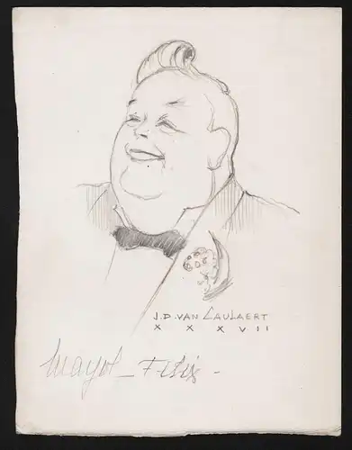 Mayol-Felix - Felix Mayol (1872-1941) chansonnier chanteur entertainer singer caricature Karikatur Portrait