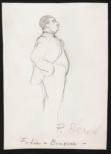P. Derval - Paul Derval (1880-1966) comedien producteur producer theatre Folies Bergere Portrait