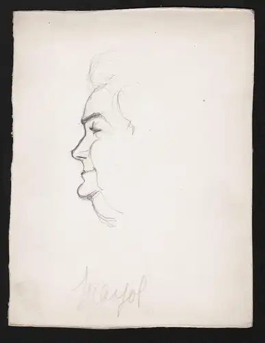 Mayol. - Felix Mayol (1872-1941) chansonnier chanteur singer caricature Karikatur Portrait