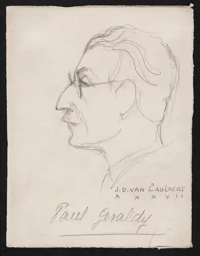 Paul Geraldy - Paul Geraldy (1885-1983) dramaturge playwright poete Portrait