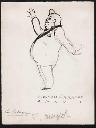 La Palace / F. Mayol. - Felix Mayol (1872-1941) chansonnier chanteur singer caricature Karikatur Portrait