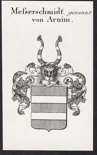 Messerschmidt genannt von Arnim - Wappen coat of arms