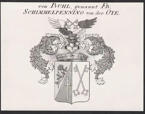 von Buhl, genannt Fr. Schimmelpenning von der Oye - Wappen coat of arms