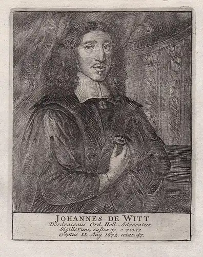 Johannes de Witt - Johan de Witt (1625-1672) Dutch Republic statesman Dordrecht Den Haag Portrait