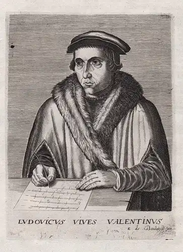 Ludovicus Vives Valentinus - Juan Luis Vives (1492-1540) Humanist philosopher Renaissance Portrait
