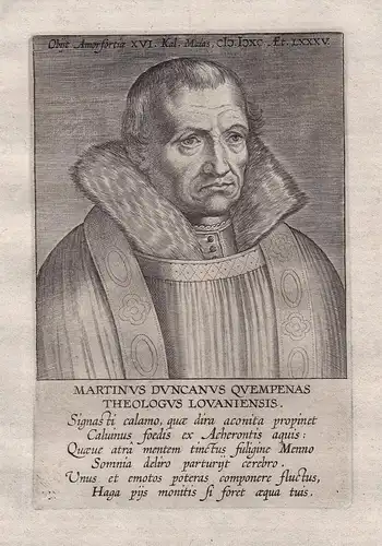 Martinus Duncanus Quempenas (1506 - 1590) / Martin Donk Martinus Duncanus theologian Kempen Amersfoort Portrai