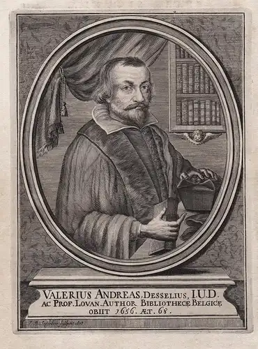 Valerius Andreas Desselius... - Valerius Andreas (1588-1655) Dessel jurist hebraist Leuven Portrait
