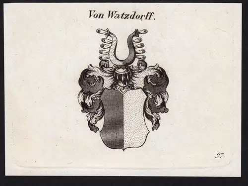 Von Watzdorff - Wappen coat of arms