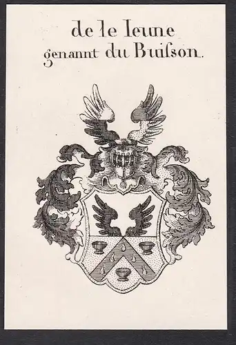 de le leune genannt du Buisson - Wappen coat of arms