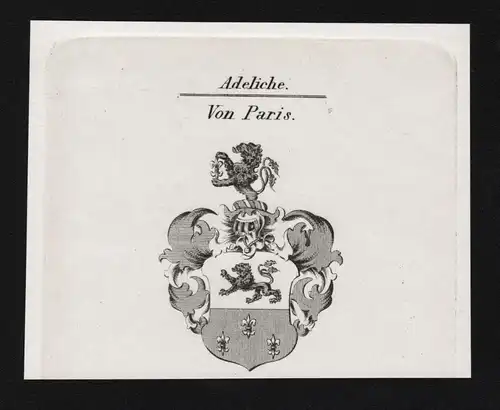 Von Paris - Wappen coat of arms