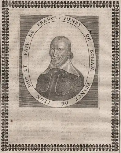 Henry de Rohan - Henri II. de Rohan (1579-1638) Leon Frankreich France gravure Portrait