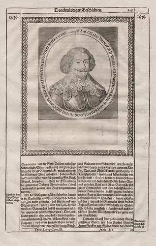 S. Ac. Celsiss Prin. Acd. D. Wilhelmo Marchioni Badens... - Wilhelm von Baden-Baden (1593-1677) Markgraf gravu
