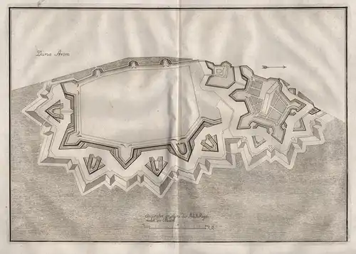 Accurater grundris der Stadt Riga nebst der Citadel - Riga Lettland Vidzeme Latvia Plan map