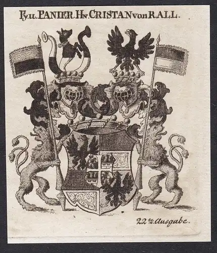 Fy.u.Panier Hn. Cristan von Rall - Wappen coat of arms