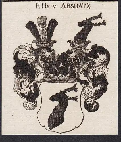 F.Hn. v. Abshatz - Wappen coat of arms