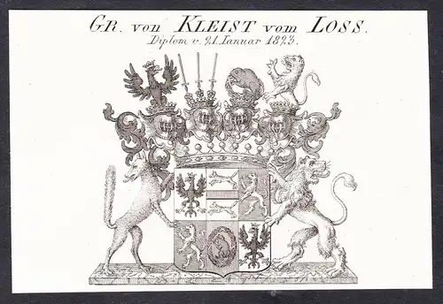 Gr. von Kleist vom Loss -  Wappen coat of arms