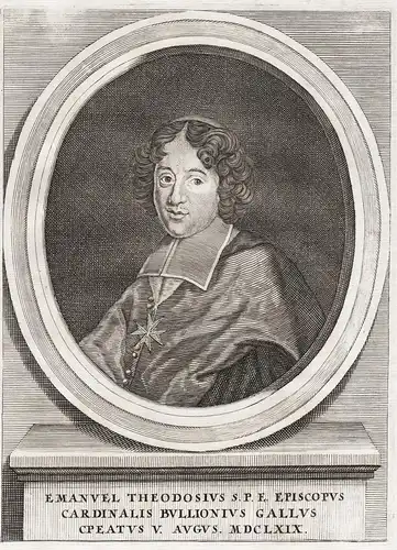 Emanuel Theodosius - Emmanuel Theodose de la Tour dAuvergne (1643-1715) Cardinal Bouillon Turenne Paulat Port