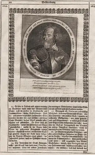 Perillustris et Excell Dominus DN Henricus Comes de Monte.... - Hendrik van den Bergh Heinrich von dem Bergh (