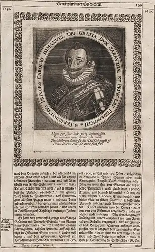 Serenissimus Princeps Carolus Immanuel dei Gratia Dux Sabaudiae et Princeps Pedemontii - Carlo Emanuele I di S