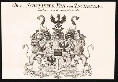 Gr. von Schweinitz,Frh. von Tscheplau -  Wappen coat of arms