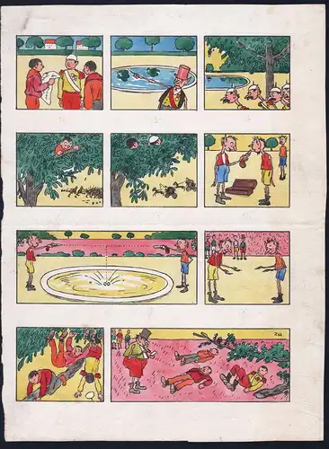 (Duel; Three men watch from a tree, they get caught) - Comic book illustration bande dessinée