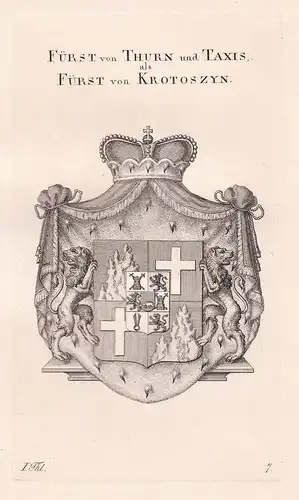 Fürst von Thurn und Taxis,als Fürst von Krotoszyn -  Wappen coat of arms