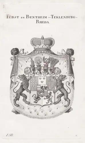 Fürst zu Bentheim-Teklenburg Rheda -  Wappen coat of arms