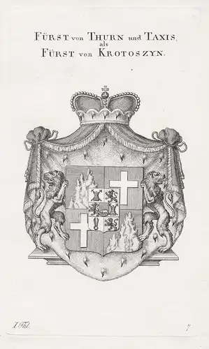 Fürst von Thurn und Taxis,als Fürst von Krotoszyn -  Wappen coat of arms