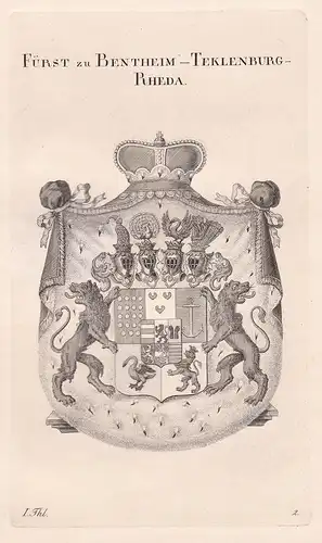 Fürst zu Bentheim-Teklenburg-Rheda -  Wappen coat of arms