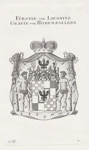 Fürstin von Liegnitz Gräfin von Hohenzollern -  Wappen coat of arms