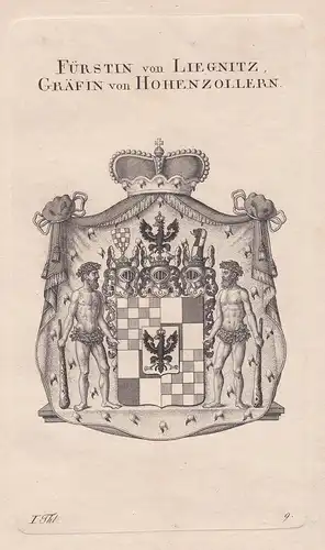 Fürstin von Liegnitz, Gräfin von Hohenzollern -  Wappen coat of arms