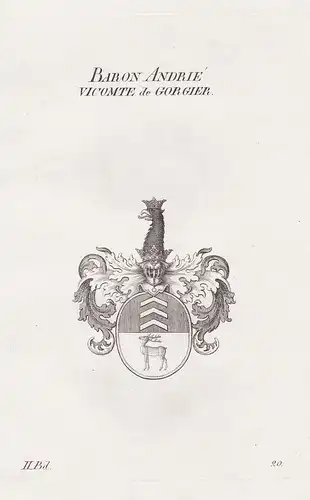 Baron Andrie Vicomte de Gorgier -  Wappen coat of arms