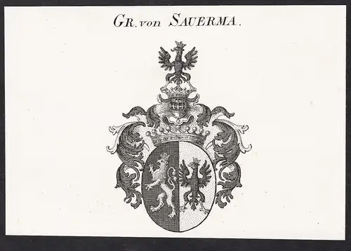 Gr. von Sauerma -  Wappen coat of arms
