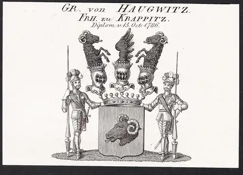 Gr. von Haugwitz Frh. zu Krappitz -  Wappen coat of arms
