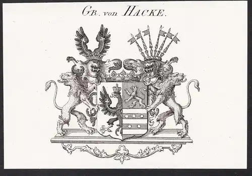 Gr. von Hacke -  Wappen coat of arms