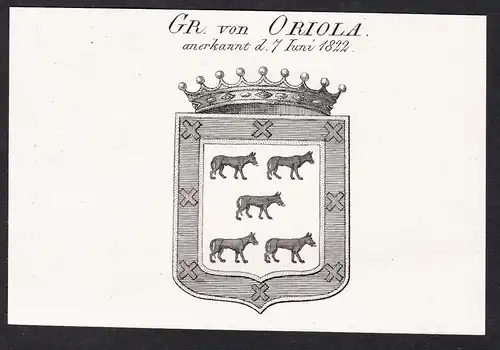 Gr. von Oriola -  Wappen coat of arms