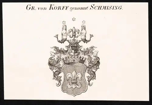 Gr. von Korff genannt Schmising -  Wappen coat of arms