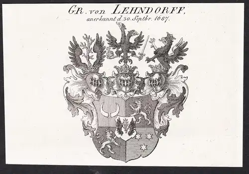 Gr. von Lehndorff -  Wappen coat of arms