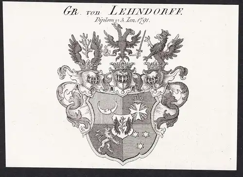 Gr. von Lehndorff -  Wappen coat of arms