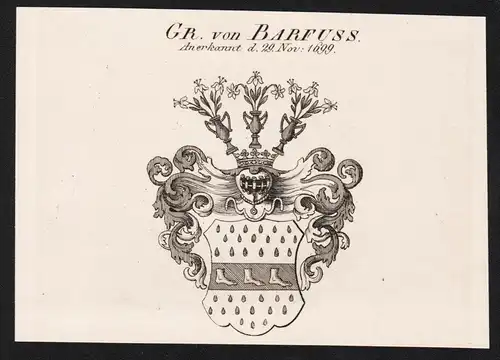 Gr. von Barfuss -  Wappen coat of arms