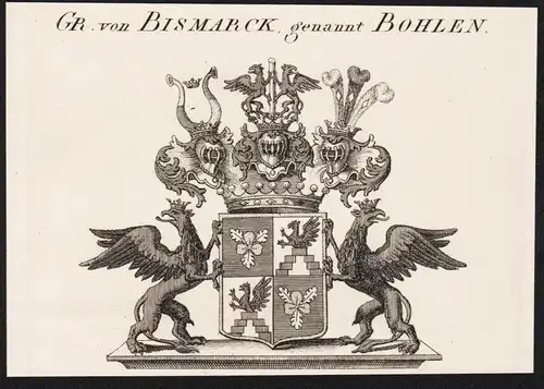 Gr. von Bismarck genannt Bohlen -  Wappen coat of arms