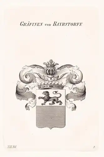 Gräfin von Bayrstorff - Wappen coat of arms