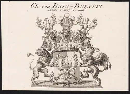 Gr. von Bnin Bninski -  Wappen coat of arms