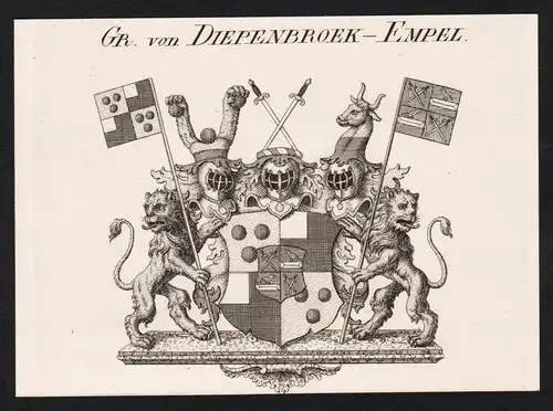 Gr. von Diepenbroek Empel -  Diepenbrök Wappen coat of arms