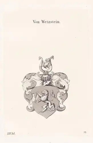 Von Wetzstein - Wappen coat of arms